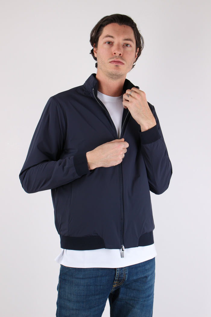 Giubbotto Collo In Piedi Blu Navy-14