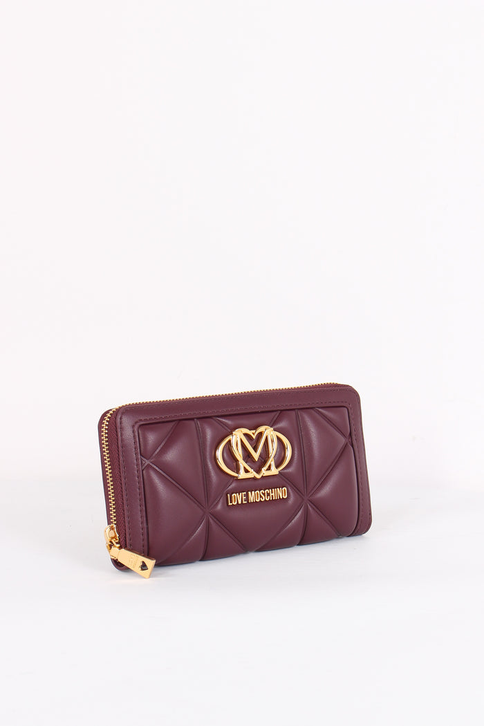 Zip Around Matelasse Vino-5