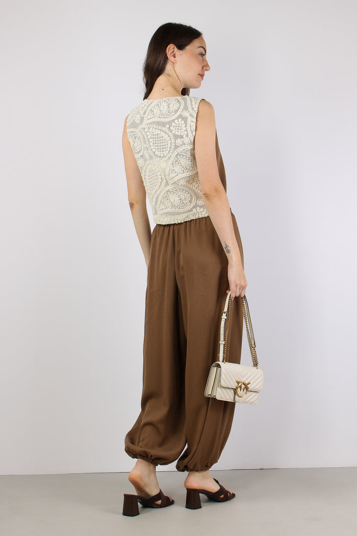 Gilet Retro Macrame Tabacco-5
