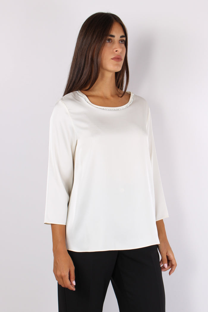 Fui Casacca Fluida Strass Ivory-5