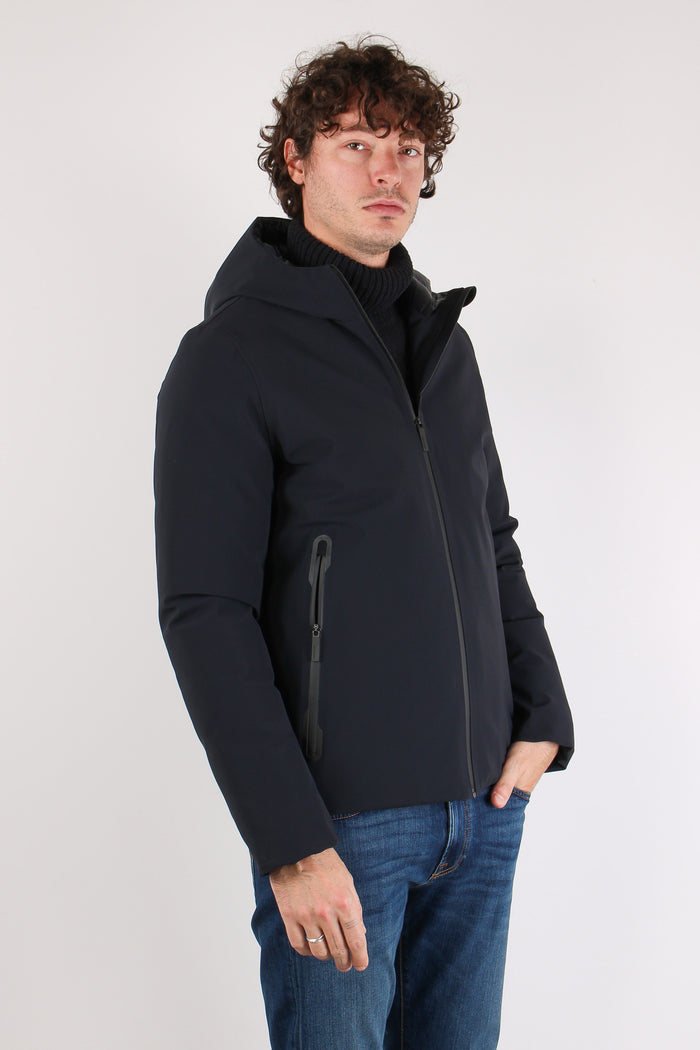 Giubbotto Tecnico Cappuccio Blue Black-6