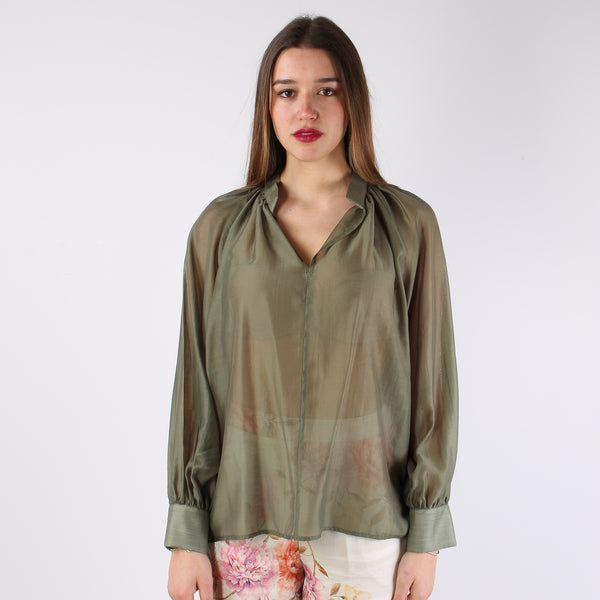 Camicia Coreana Mussola Militare-2
