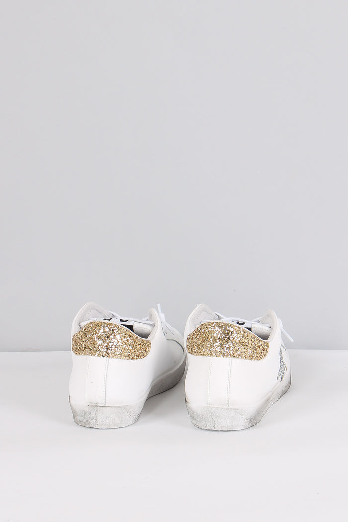 Sneakers Prime Star Glitter Bianco/argento-4