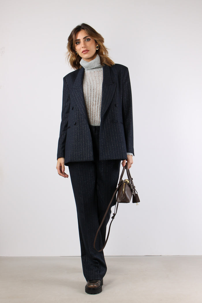 Giacca Gessata Filo Lurex Moonlit Ocean-5