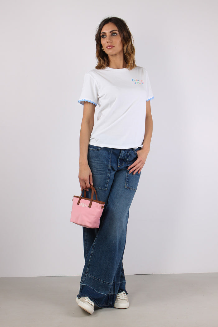 T-shirt Scritta Ricamo Mare-5