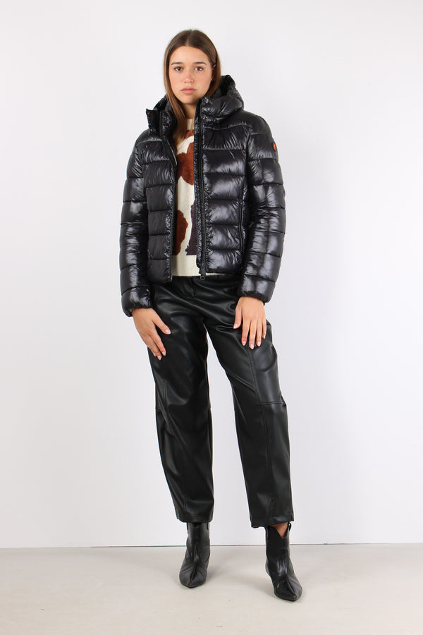 Cosmary Piumino Corto Lucido Black