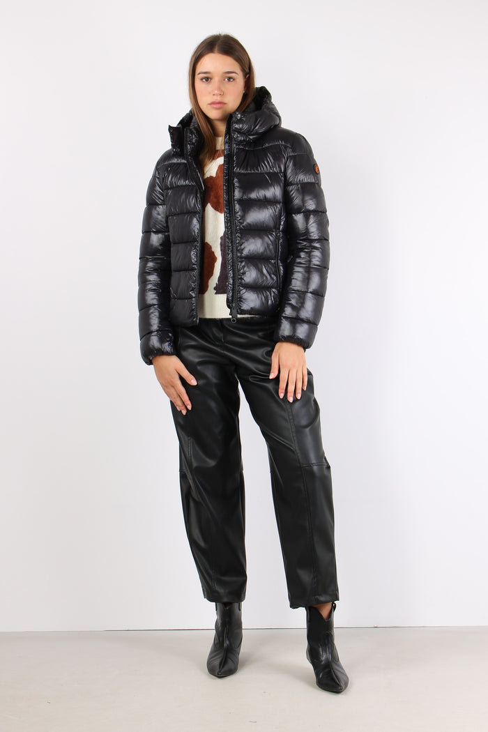 Cosmary Piumino Corto Lucido Black