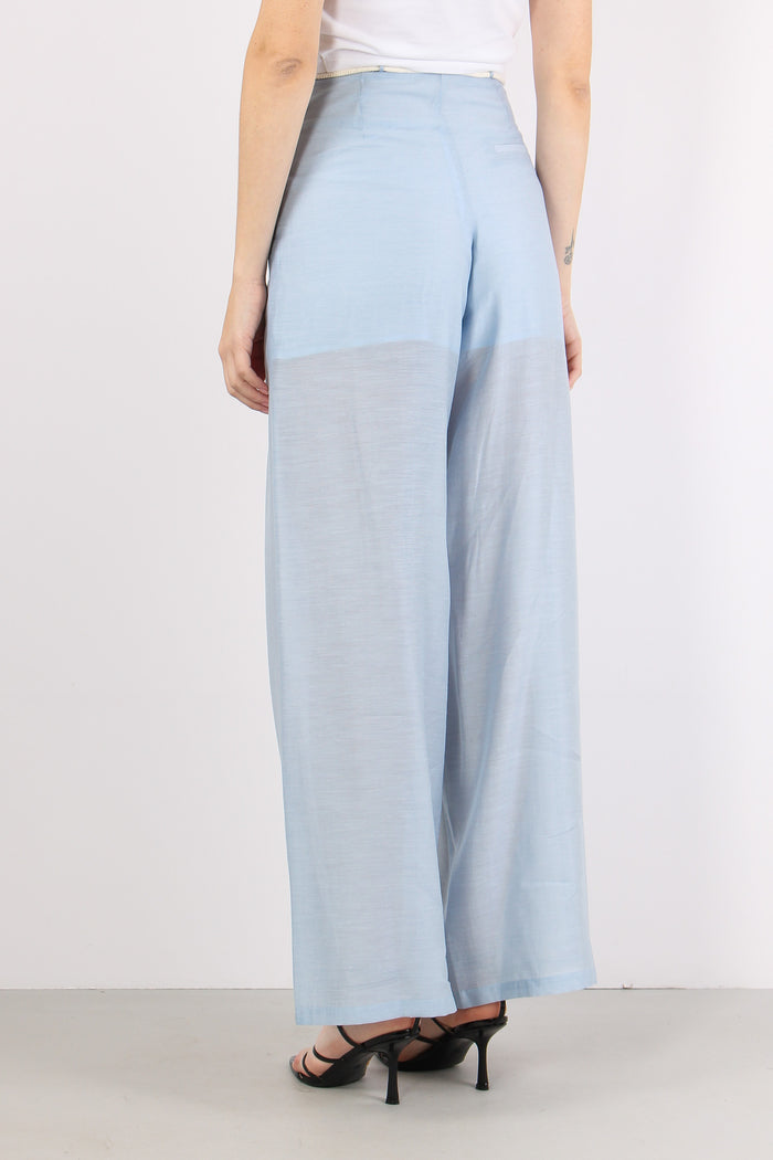 Pantalone Cinturino Corda Celeste-4