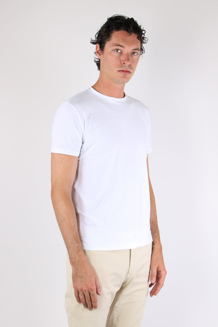 T-shirt Tessuto Tecnico Bianco-6