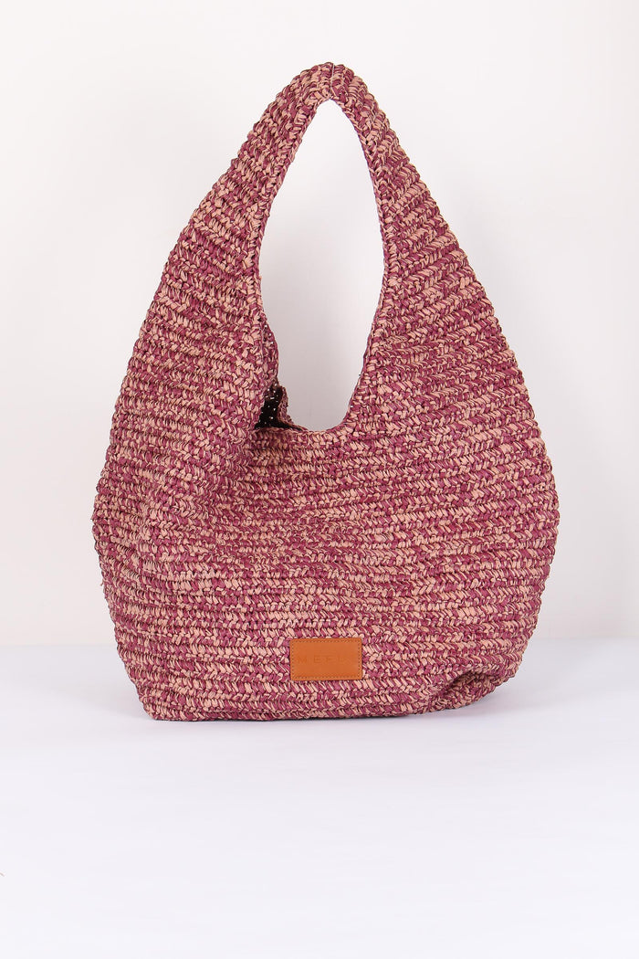 Maxi Hobo Rafia Viola