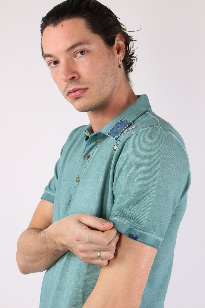 Polo Ricami Fiori Goccia-8