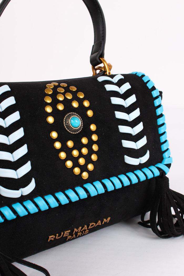 Tracollina Suede Etnica Suede Black-4