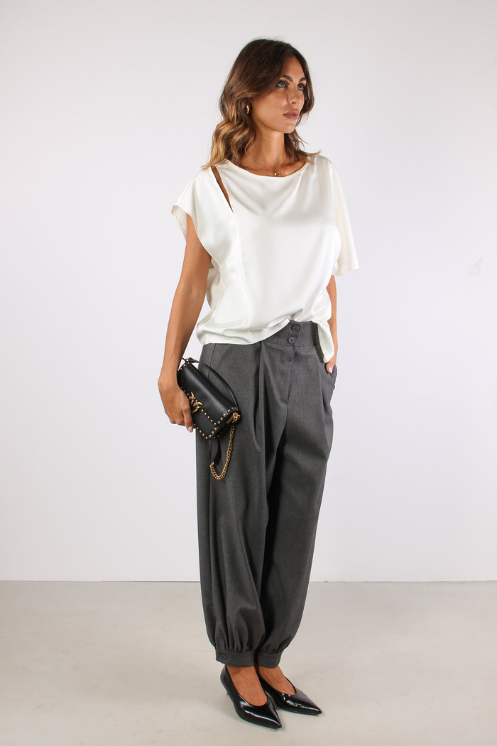 Blusa Oblo Spalla Panna-5
