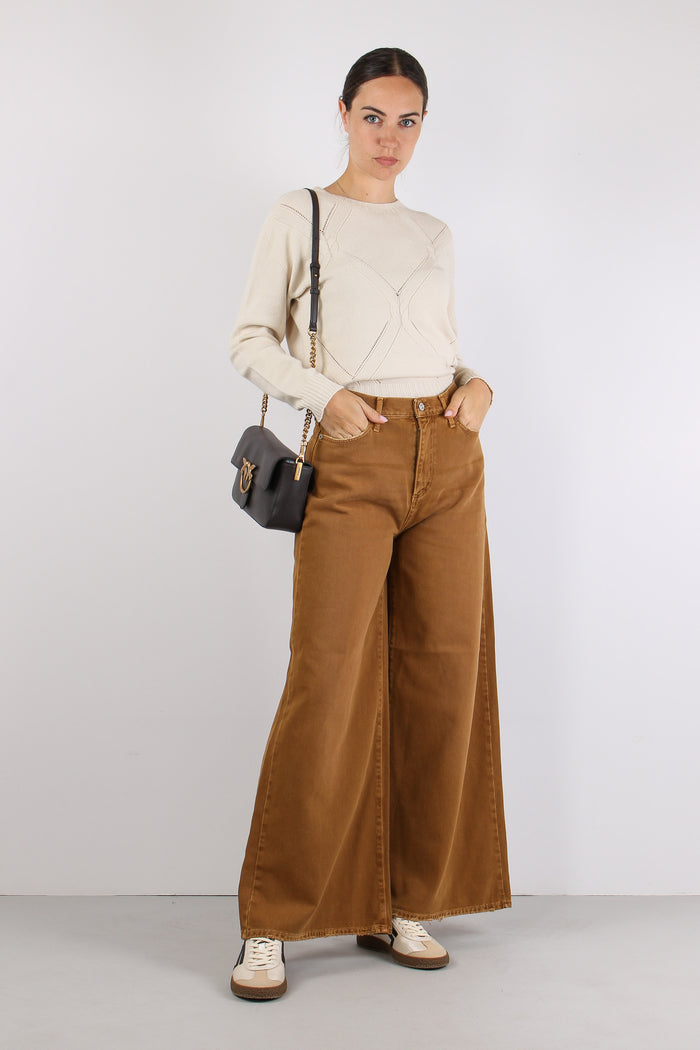 Denim Wide Leg Denim Medio