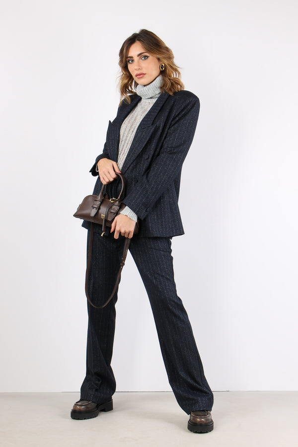 Giacca Gessata Filo Lurex Moonlit Ocean