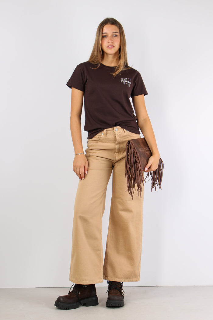 T-shirt Ricamo Non Ti Scordare Cioccolato