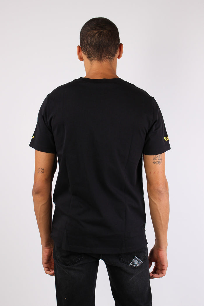 T-shirt Logo Laterale Nero-4