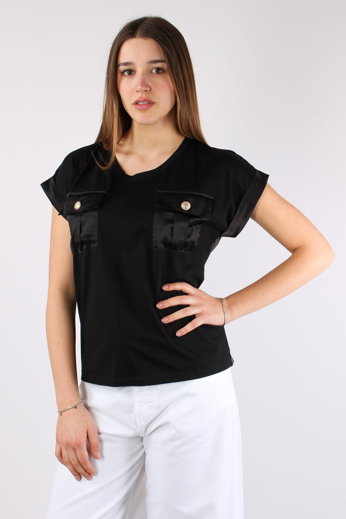 Antoine T-shirt Cotone Taschiine Black-2