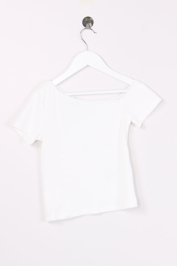 T-shirt Asimmetrica Costina Off White