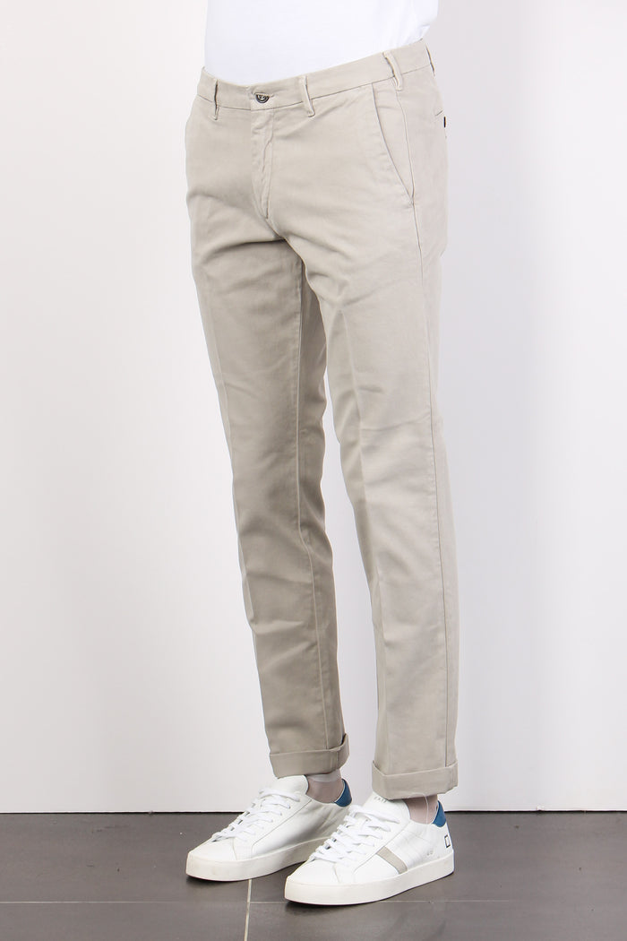 Pantalone Chino Regular Stretc Grigio Perla-4