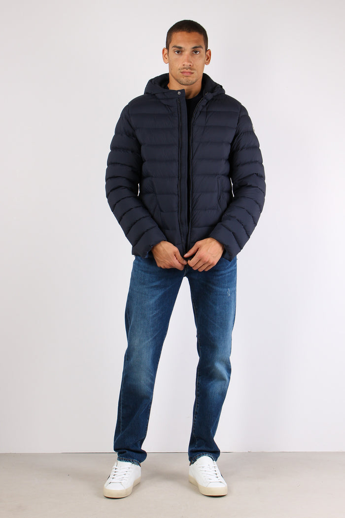 Giubbotto Basico Cappuccio Navy/blue