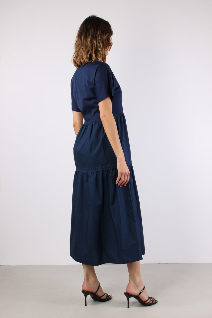 Capsula Abito Maglia Cotone Blu-7