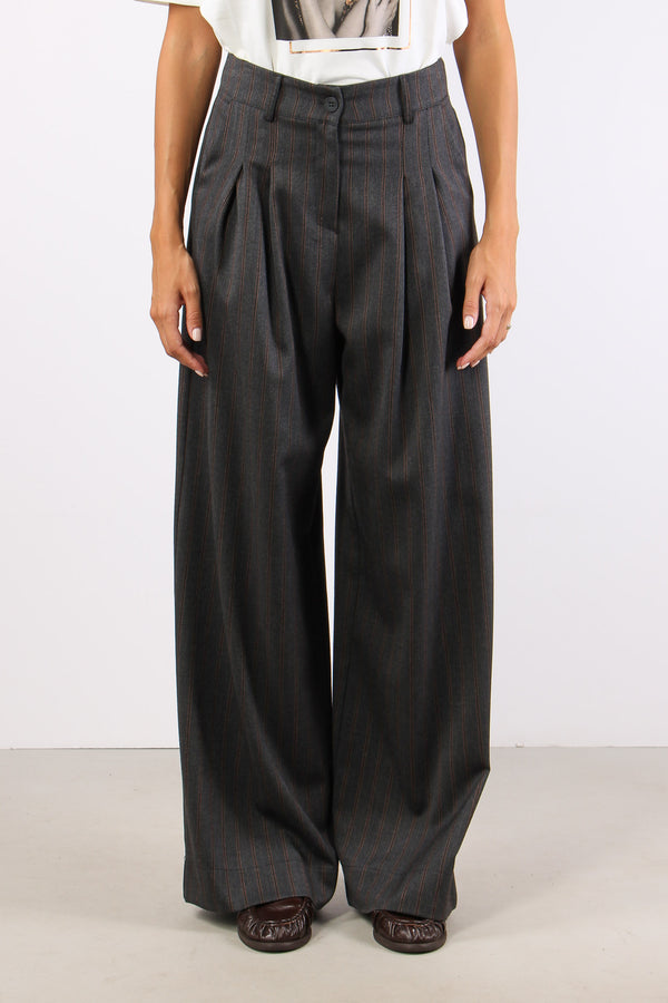 Pantalone Pences Gessato Grigio/ruggine-2