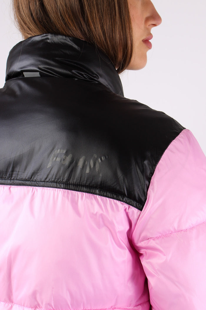 Piumino Collo In Piedi Rosa-8