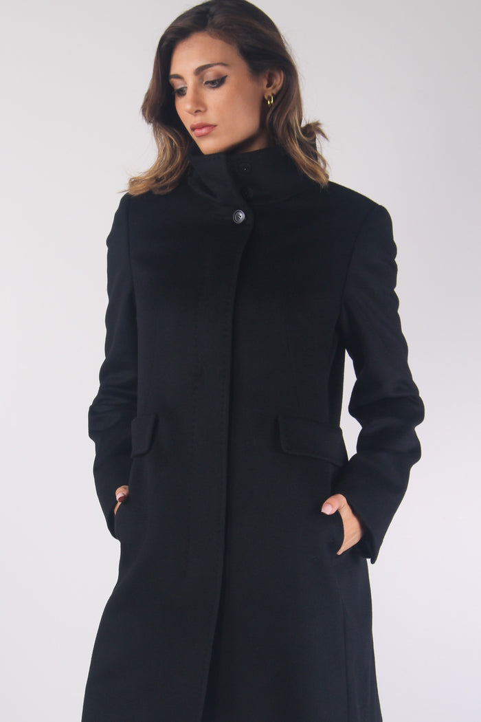 Agnese Cappotto Sfiancato Nero-5