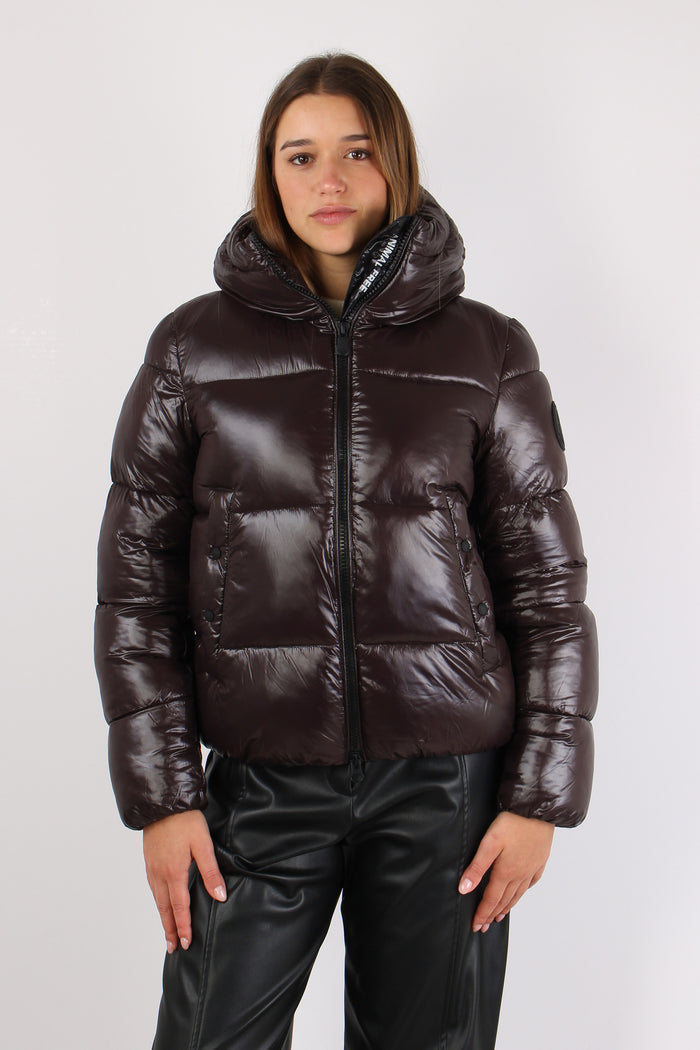 Biddy Piumino Cappuccio Luci Brown Black-7