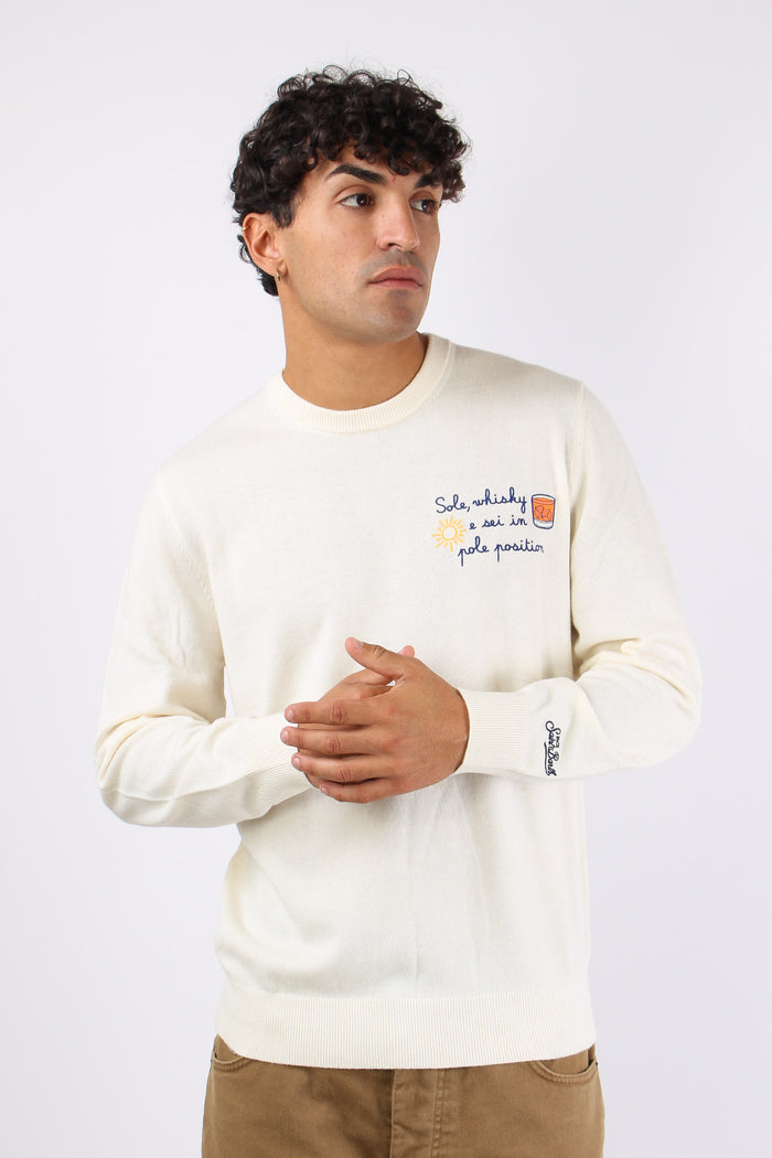 Girocollo Sole Pole Position Bianco-2