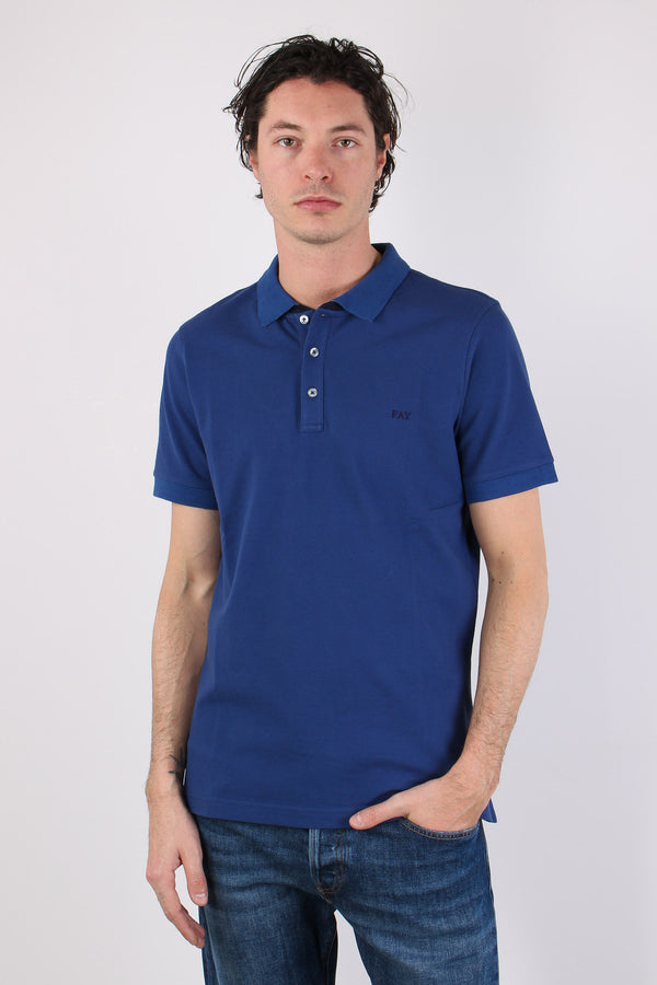 Polo Colletto Contrasto Royal