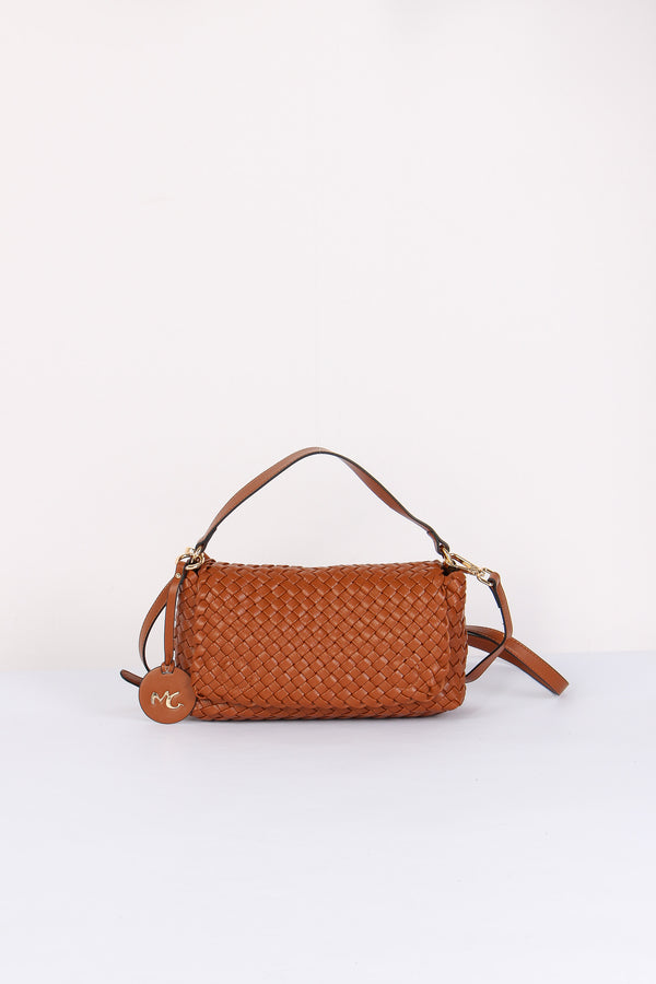 Pochette1 Manico Intreccio Cacao