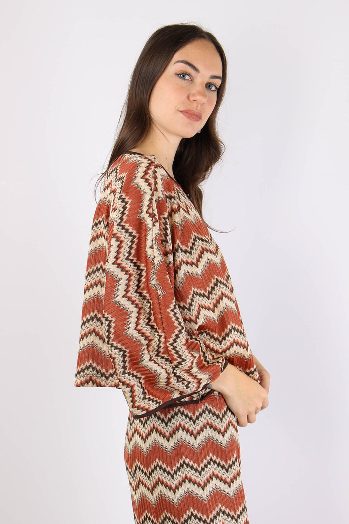 Maglia Over Stampa Missoni Ruggine-9