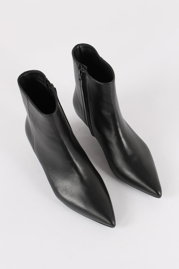 Tronchetto Suede Tacco Basso Nero-4