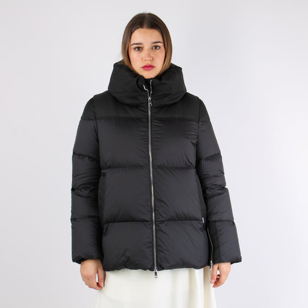 Piumino Zip Bimateriale Black-2