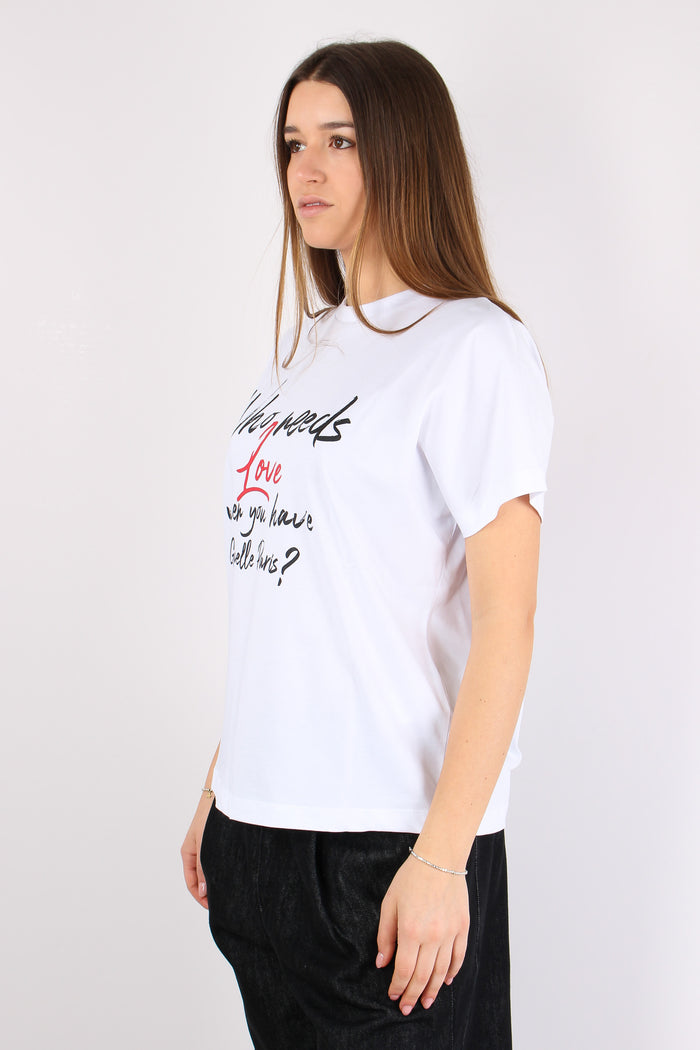 T-shirt Scatoletta Love Bianco-3