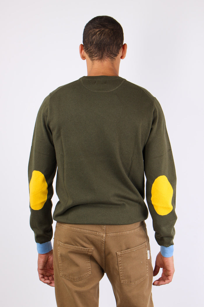 Maglia Misto Lana Toppa Contra Militare-4