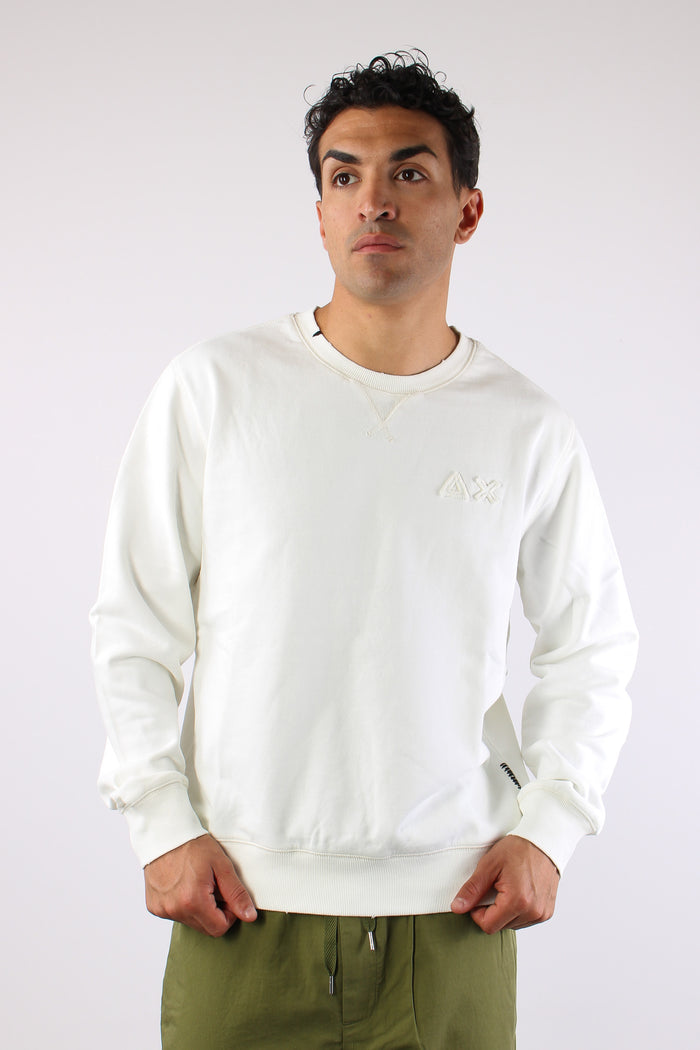 Felpa Girocollo Delavee Bianco