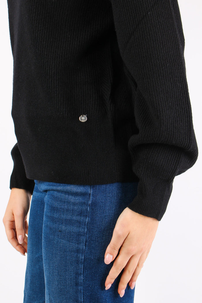 Maglia Collo Alto Nero-8