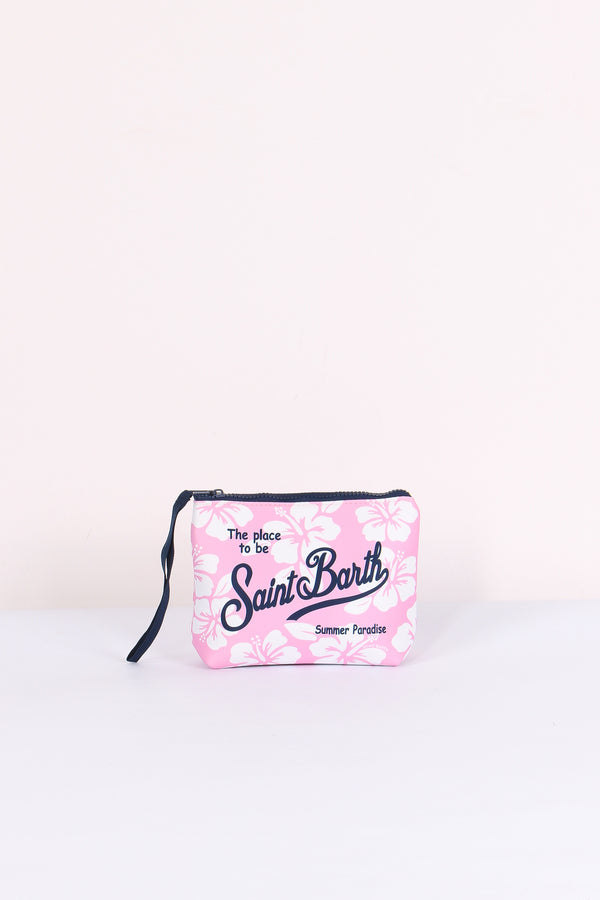 Aline Pochette Fiori Rosa