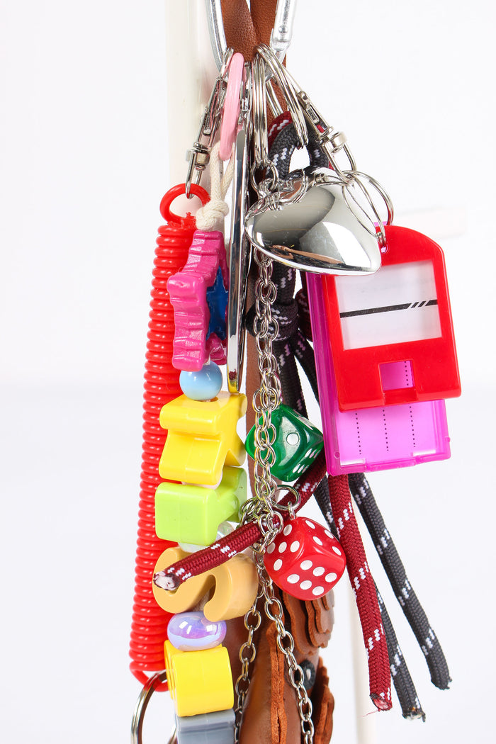 Portachiave Charms Cane Cuoio-4