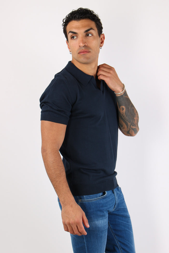 Polo Manica Corta Basica Night Blue-6