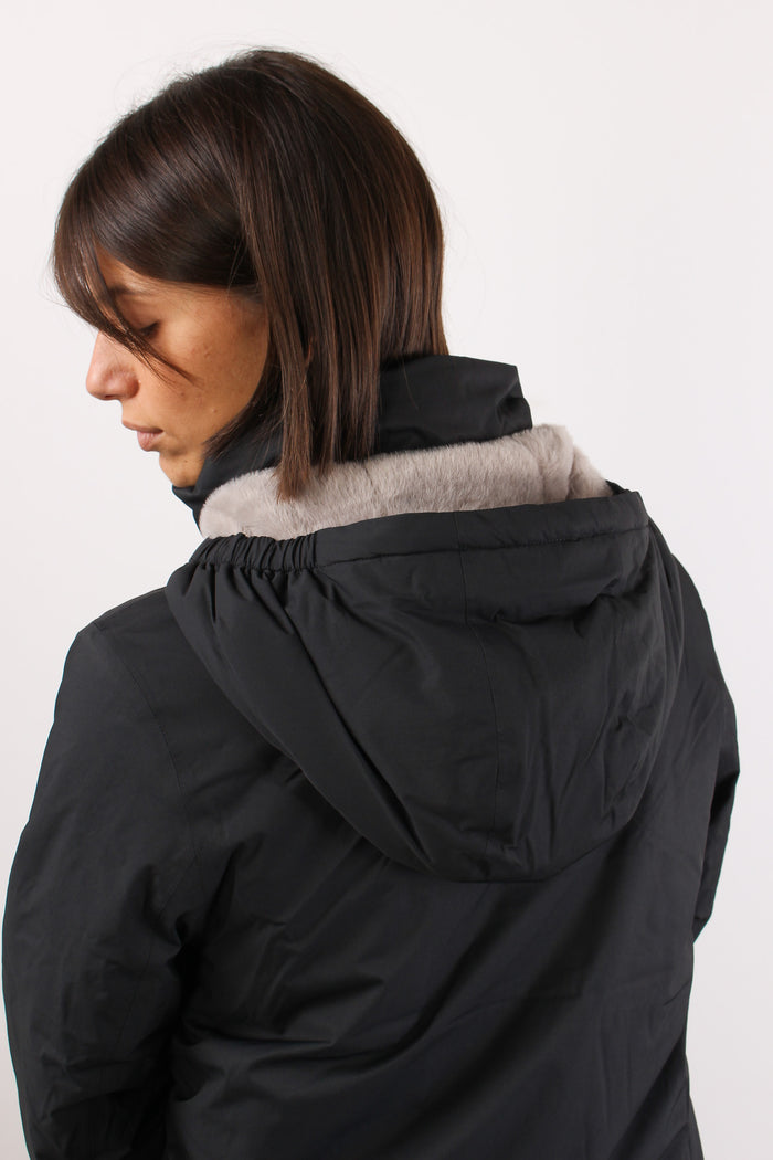 Giubbotto Corto Inserto Marmotta Black Pure/grey Warm-8