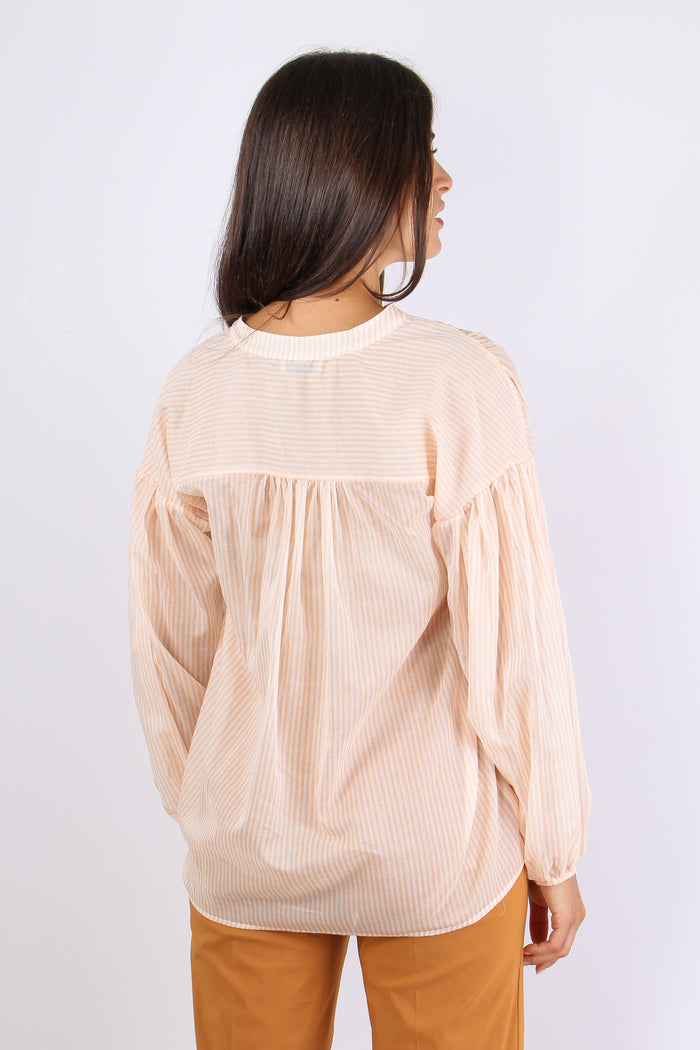 Camicia Mussola Riga Beige/panna-4