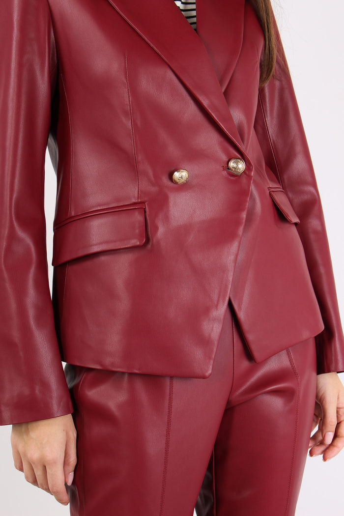 Margareta Giacca Ecopelle Bordeuax-10