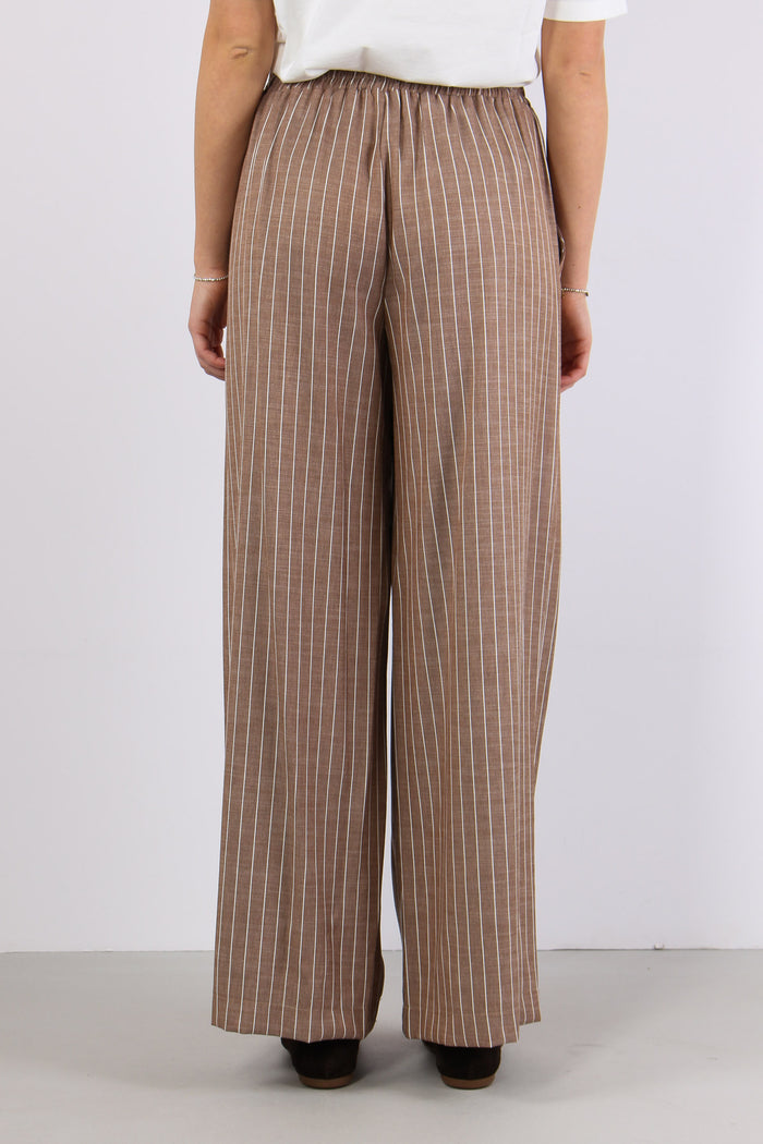 Pantalone Gessato Elastico Vit Caffe-6