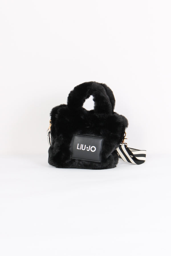 Shopping Mini Ecopelliccia Nero