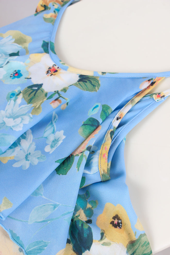 Abito Doppia Balza Fantasia Fi Azzurro-8