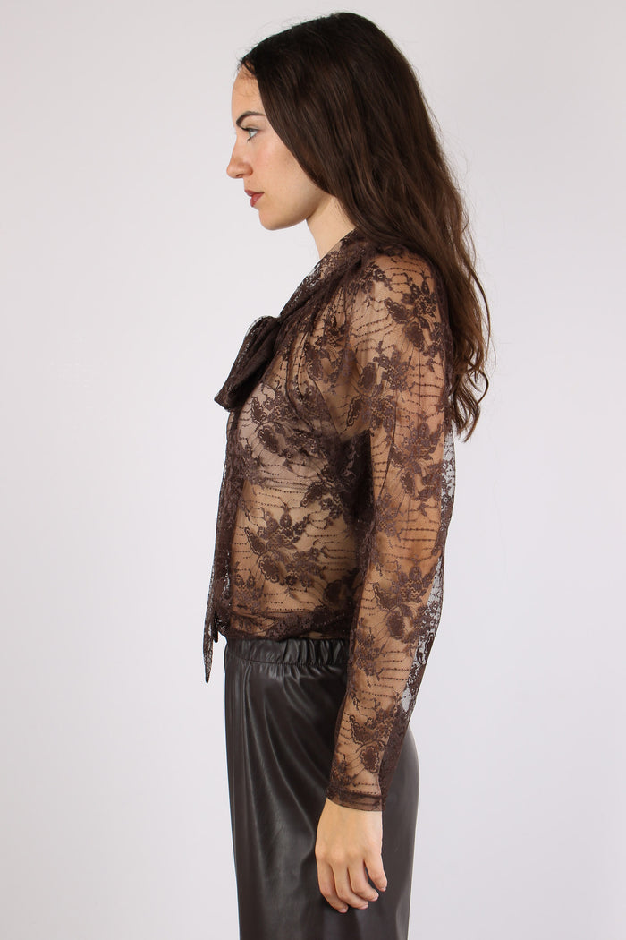 Blusa Fiocco Pizzo Moro-7
